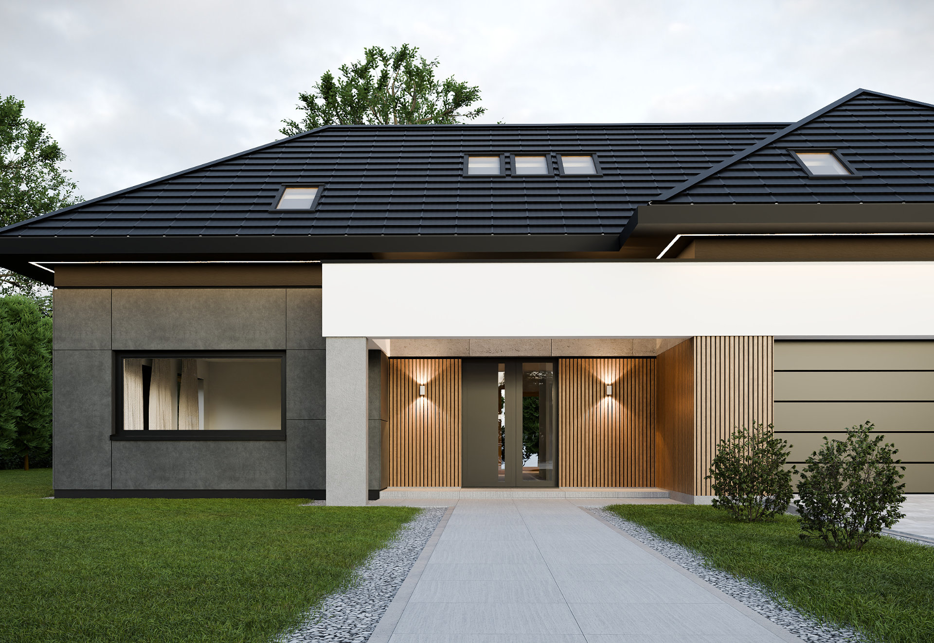 front od a modern house