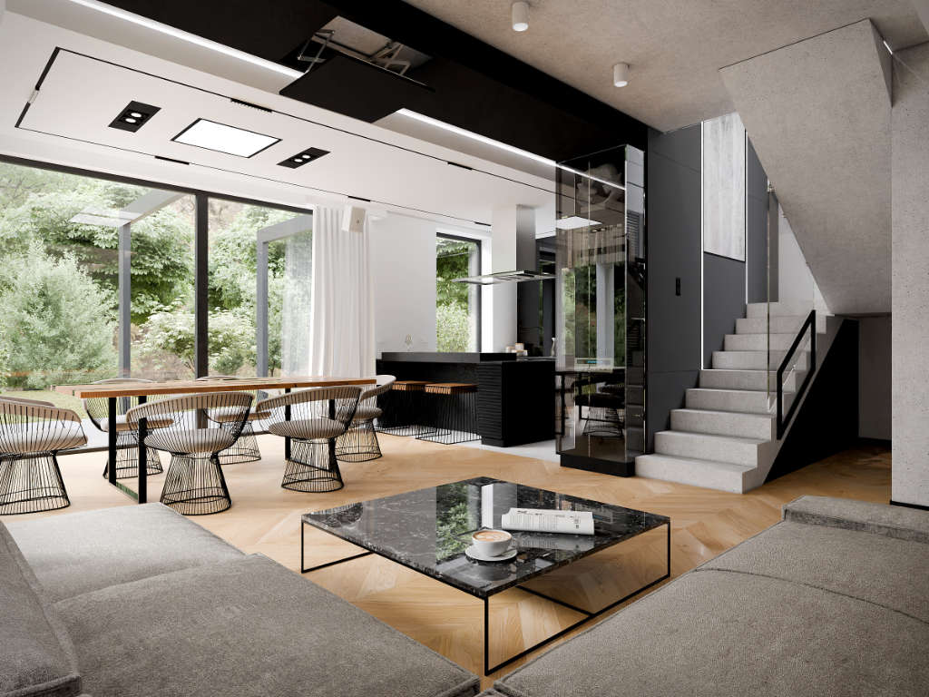 front od a modern house